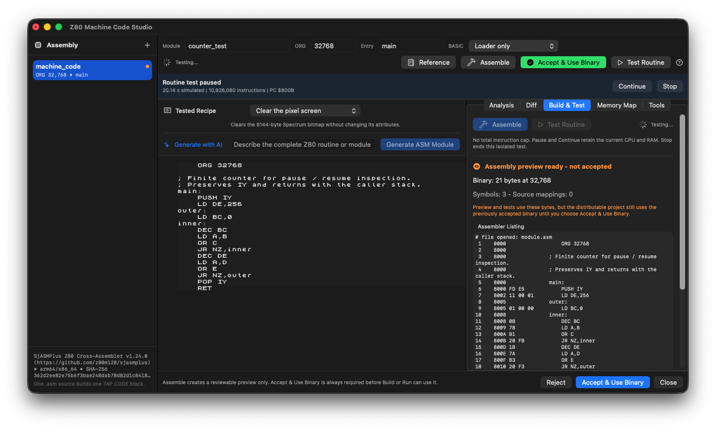 DZX STUDIO — The native Mac IDE for ZX Spectrum DZX STUDIO — The native Mac IDE for ZX Spectrum